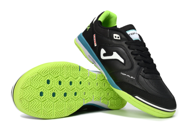 Joma Top Flex IC Football Shoes - Black/Lime Green/Blue Lagoon