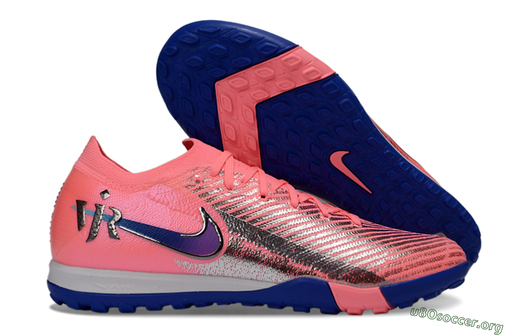 Nike Air Zoom Mercurial Vapor 16 Elite TF Football Shoes - Pink/Electric Blue/Silver 2