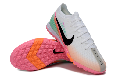 Nike Air Zoom Mercurial Vapor 16 Elite TF Football Shoes - White/Coral Pink/Mint Green