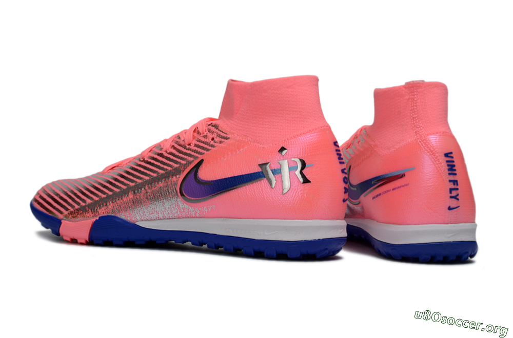 Nike Air Zoom Mercurial Superfly 10 Elite TF Football Shoes - Pink/Electric Pink/Deep Blue 4