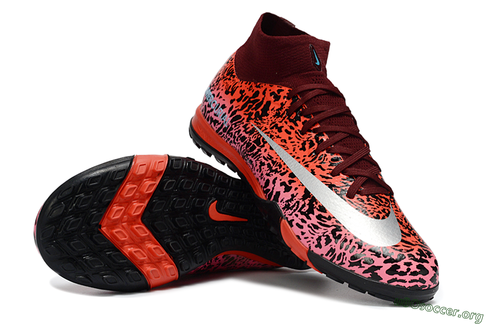 Nike Air Zoom Mercurial Superfly 10 Elite TF Football Shoes - Red/Wild Pink/Metallic Silver 1