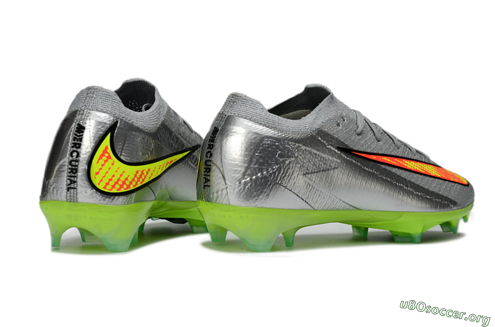 Nike Air Zoom Mercurial Vapor 16 Elite FG Football Boots - Gray/Electric Green/Bright Red 6