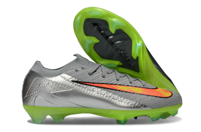 Nike Air Zoom Mercurial Vapor 16 Elite FG Football Boots - Gray/Electric Green/Bright Red