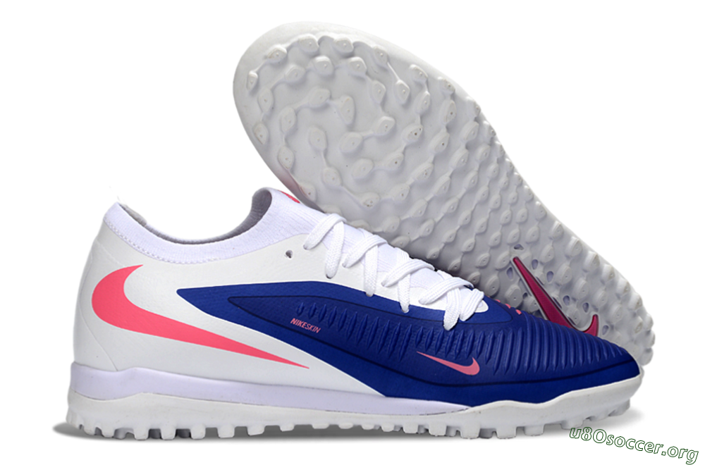 Nike Phantom 6 Low Elite TF Football Shoes - Blue/Bright Pink/Sleek White 2