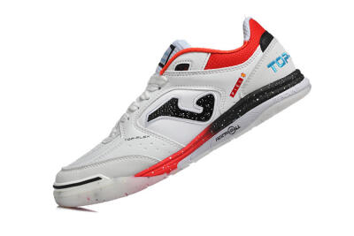 Joma Top Flex IC Football Shoes - White/Electric Red/Black