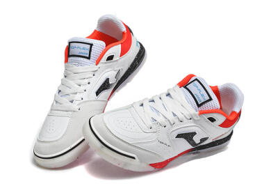 Joma Top Flex IC Football Shoes - White/Electric Red/Black