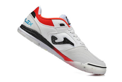 Joma Top Flex IC Football Shoes - White/Electric Red/Black
