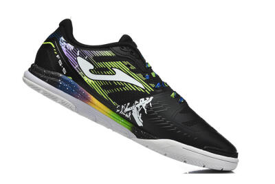 Joma Top Flex IC Football Shoes - Black/Lime Green/Rainbow Gradient