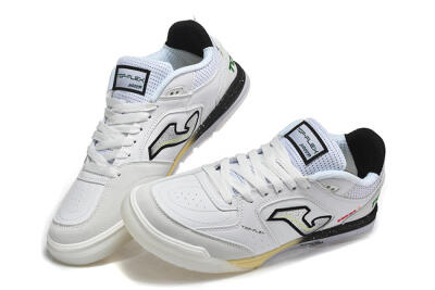 Joma Top Flex IC Football Shoes - White/Electric Green/Jet Black