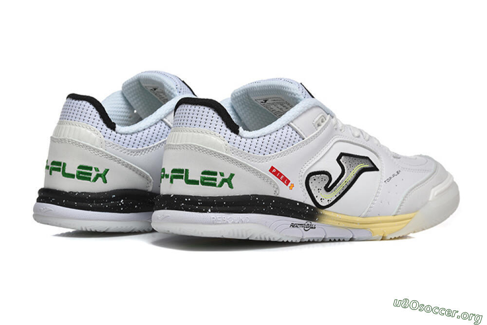 Joma Top Flex IC Football Shoes - White/Electric Green/Jet Black 9