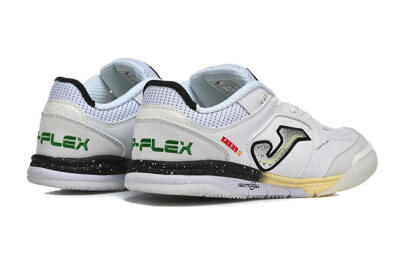 Joma Top Flex IC Football Shoes - White/Electric Green/Jet Black