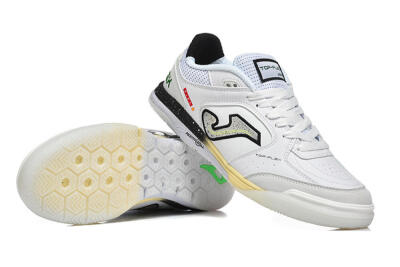 Joma Top Flex IC Football Shoes - White/Electric Green/Jet Black