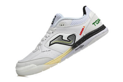 Joma Top Flex IC Football Shoes - White/Electric Green/Jet Black