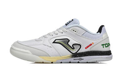 Joma Top Flex IC Football Shoes - White/Electric Green/Jet Black