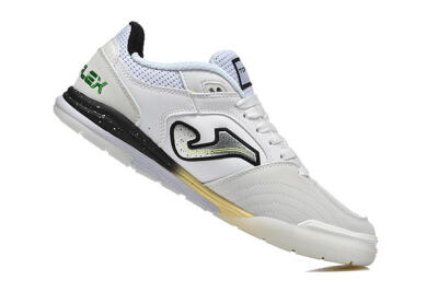 Joma Top Flex IC Football Shoes - White/Electric Green/Jet Black