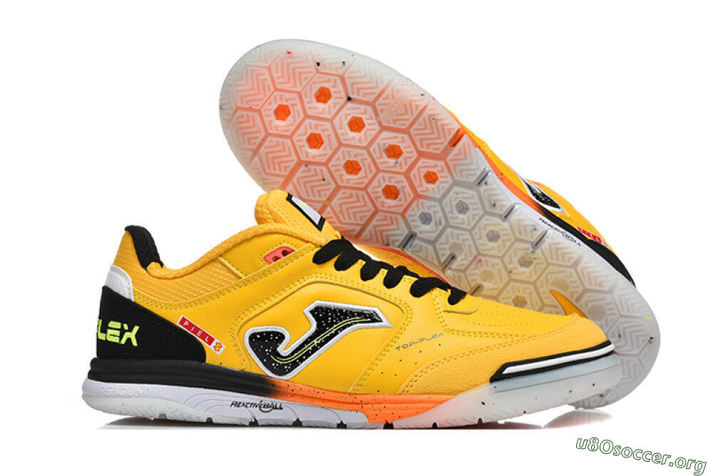 Joma Top Flex IC Football Shoes - Yellow/Bright Citrus/Jet Black 2