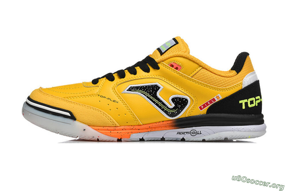 Joma Top Flex IC Football Shoes - Yellow/Bright Citrus/Jet Black 3
