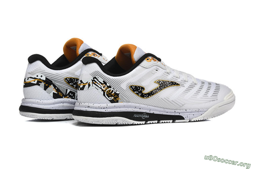 Joma Top Flex IC Football Shoes - White/Bold Yellow/Black 9