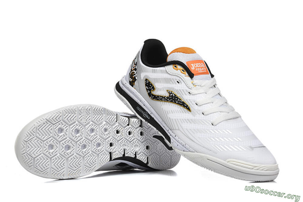 Joma Top Flex IC Football Shoes - White/Bold Yellow/Black 4