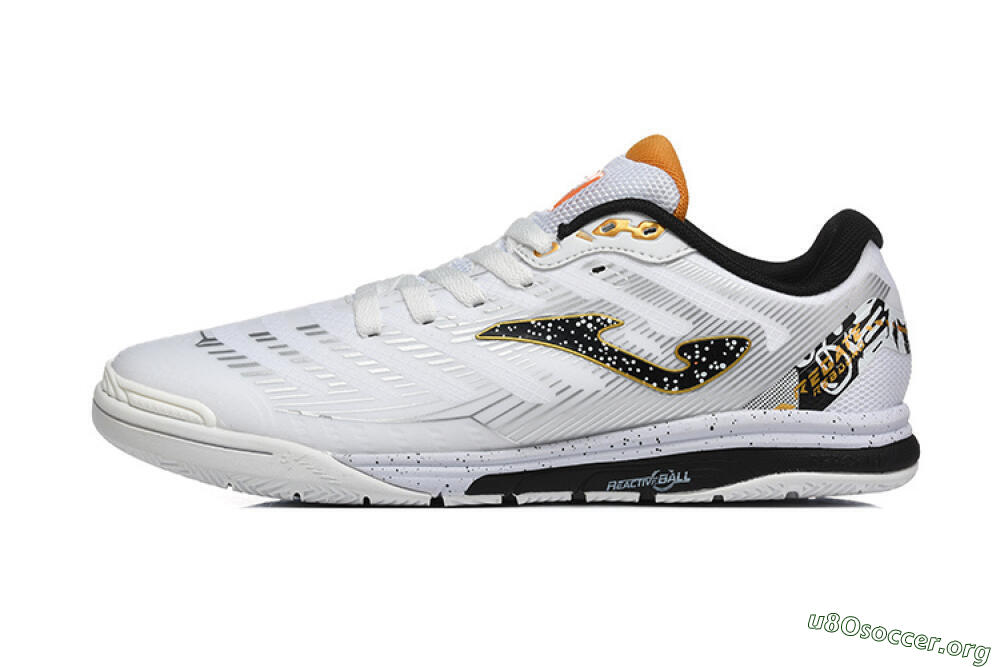 Joma Top Flex IC Football Shoes - White/Bold Yellow/Black 3