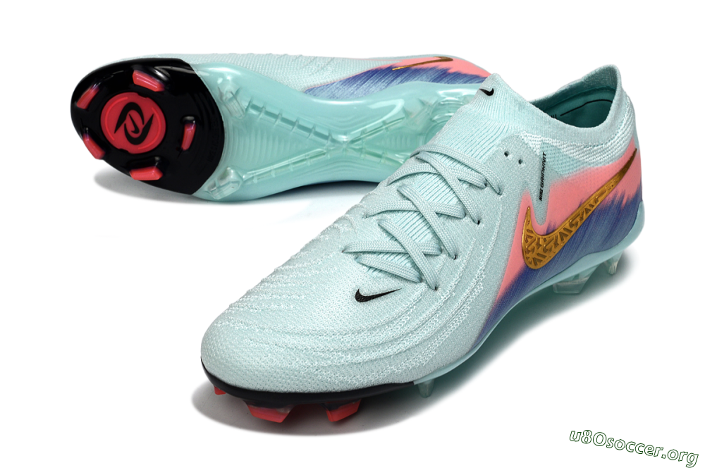 Nike Phantom GX 2 Elite FG Football Boots - Aqua/Coral Fade/Deep Blue 0