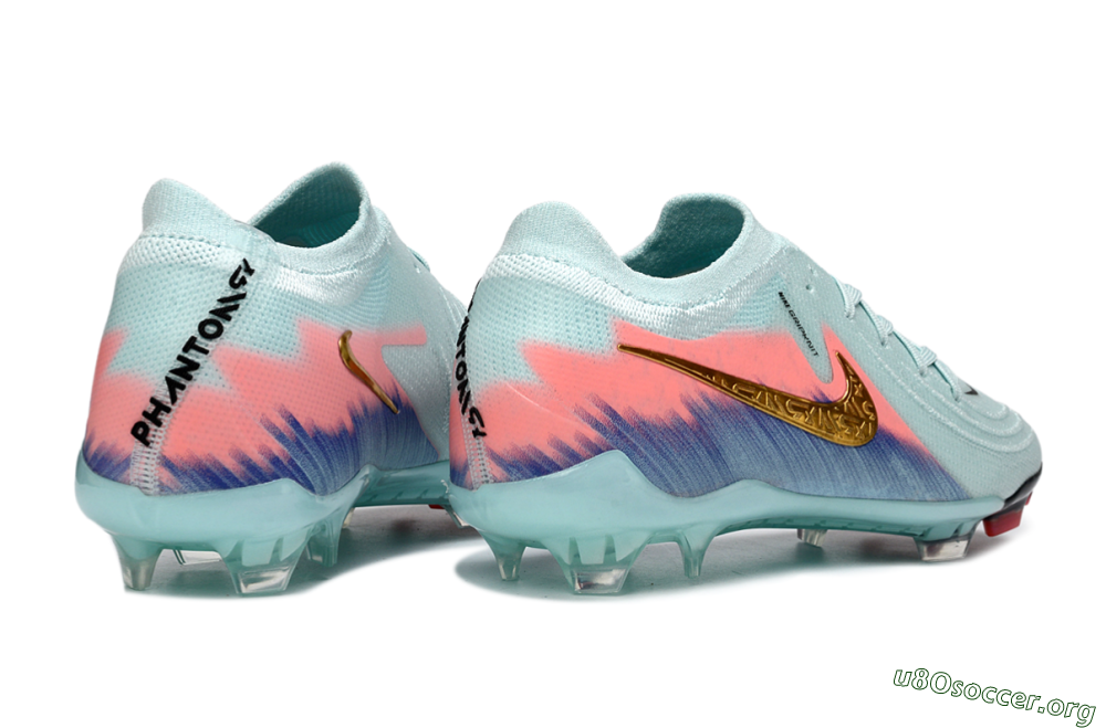 Nike Phantom GX 2 Elite FG Football Boots - Aqua/Coral Fade/Deep Blue 6