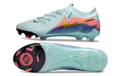 Nike Phantom GX 2 Elite FG Football Boots - Aqua/Coral Fade/Deep Blue