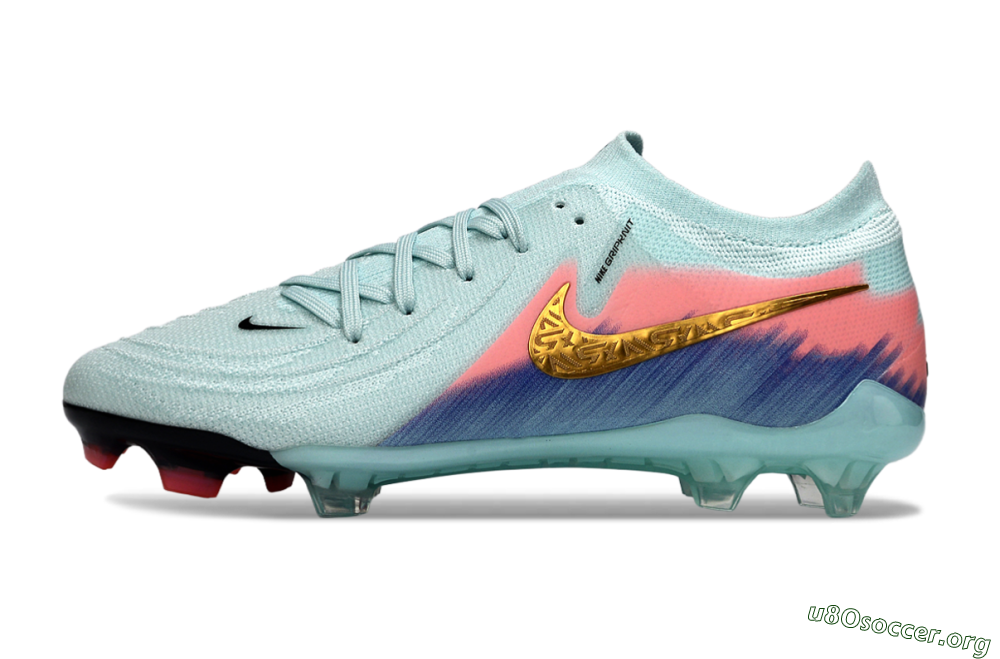 Nike Phantom GX 2 Elite FG Football Boots - Aqua/Coral Fade/Deep Blue 3