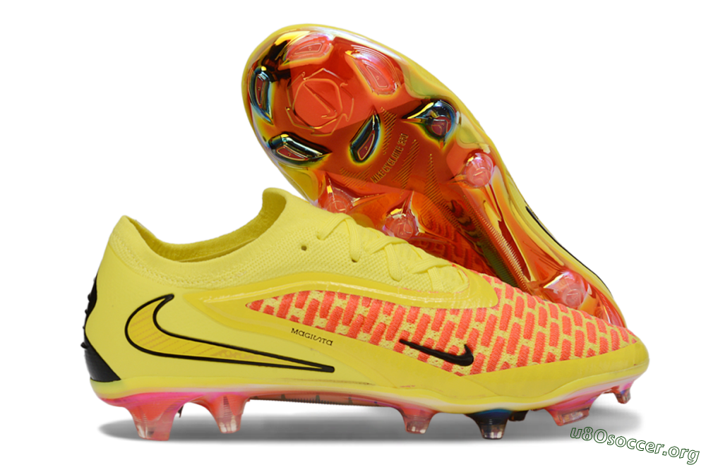 Nike Phantom 6 Low Elite FG Football Boots - Yellow/Vibrant Lemon/Fiery Sunset 2