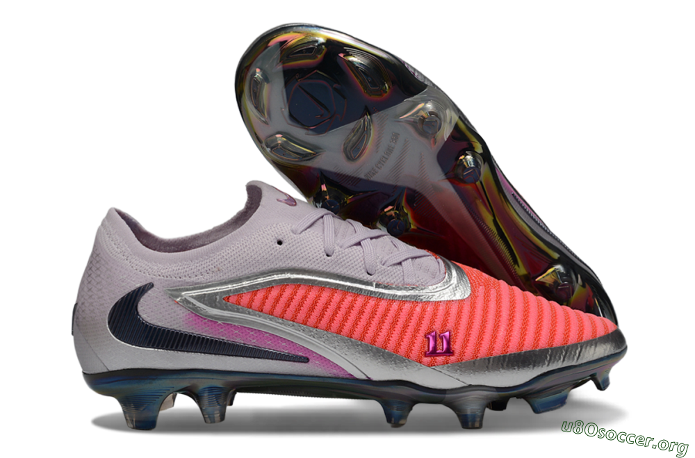 Nike Phantom 6 Low Elite FG Football Boots - Red/Bright Coral/Steel Gray 2