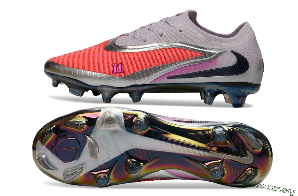 Nike Phantom 6 Low Elite FG Football Boots - Red/Bright Coral/Steel Gray 1