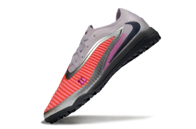 Nike Phantom 6 Low Elite TF Football Shoes - Pink/Vibrant Coral/Metallic Silver