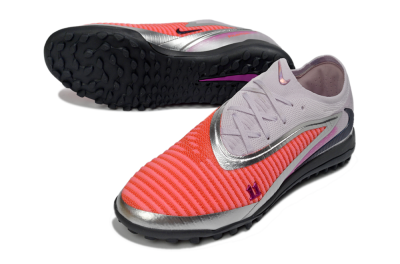Nike Phantom 6 Low Elite TF Football Shoes - Pink/Vibrant Coral/Metallic Silver