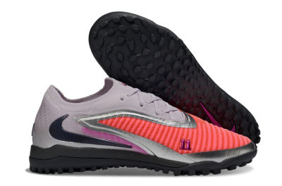 Nike Phantom 6 Low Elite TF Football Shoes - Pink/Vibrant Coral/Metallic Silver