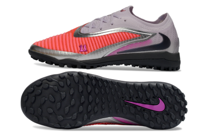 Nike Phantom 6 Low Elite TF Football Shoes - Pink/Vibrant Coral/Metallic Silver