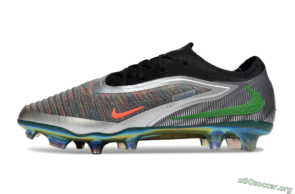 Nike Phantom 6 Low Elite FG Football Boots - Black/Neon Green/Fiery Orange 3