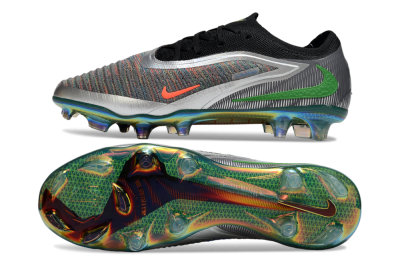 Nike Phantom 6 Low Elite FG Football Boots - Black/Neon Green/Fiery Orange