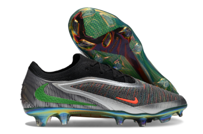 Nike Phantom 6 Low Elite FG Football Boots - Black/Neon Green/Fiery Orange