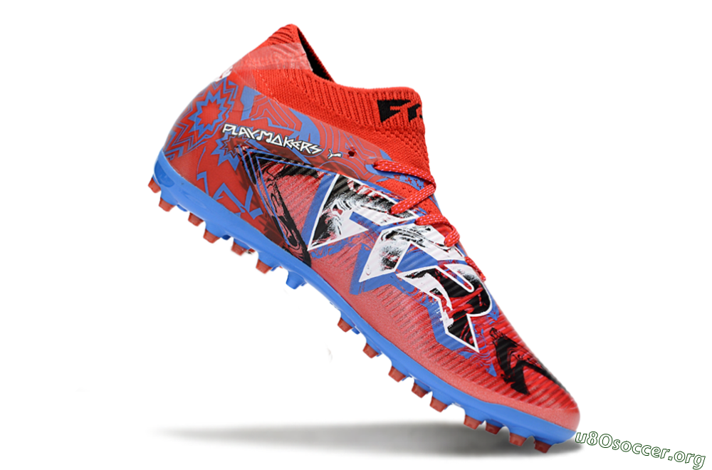Puma Future 8 Ultimate MG Football Boots - Red/Electric Blue/Fiery Red 4