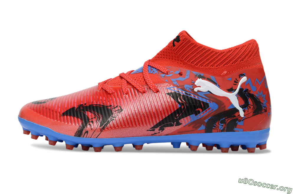 Puma Future 8 Ultimate MG Football Boots - Red/Electric Blue/Fiery Red 3