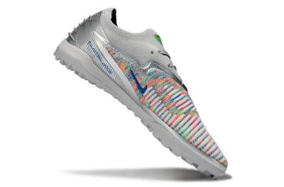 Nike Phantom 6 Low Elite TF Football Shoes - Gray/Vibrant Green/Futuristic Silver