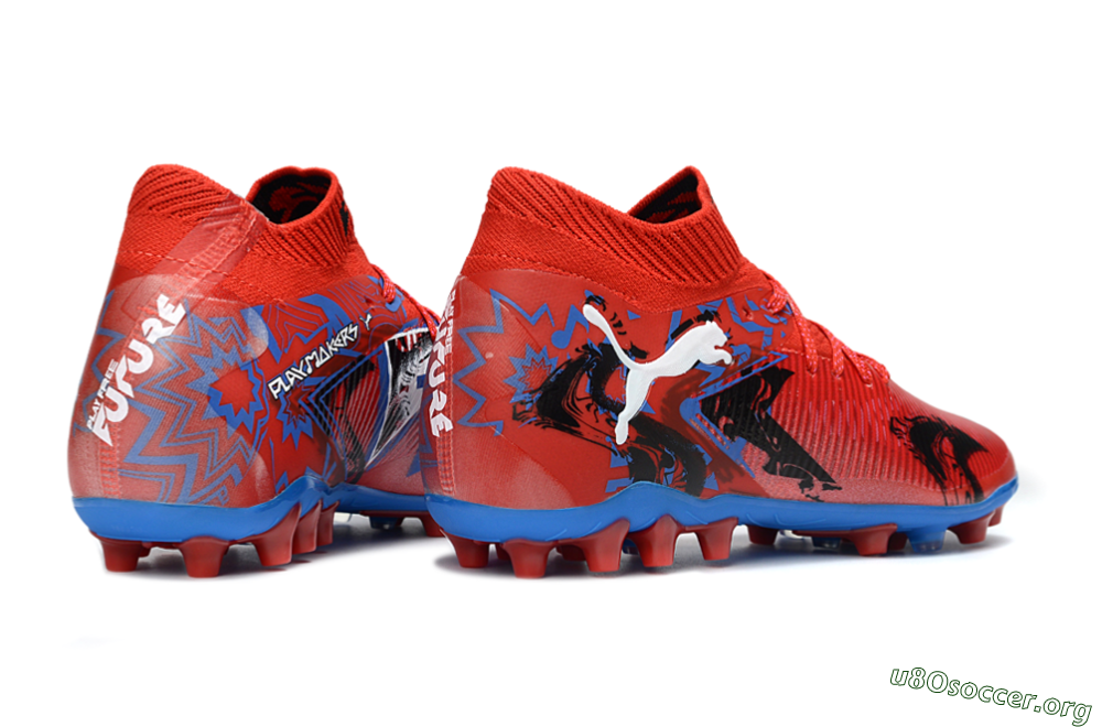 Puma Future 8 Ultimate FG Football Boots - Red/Electric Blue/Dynamic Black 6