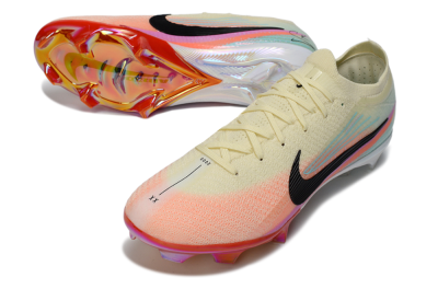 Nike Air Zoom Mercurial Vapor 16 Elite FG Football Boots - Cream/Sunset Peach/Golden Pulse