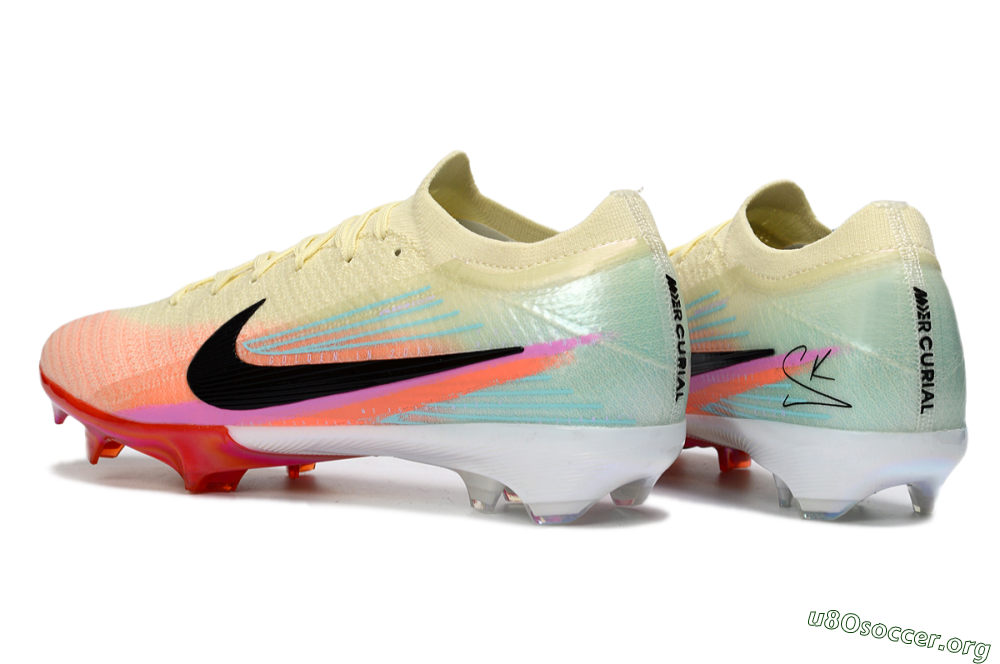 Nike Air Zoom Mercurial Vapor 16 Elite FG Football Boots - Cream/Sunset Peach/Golden Pulse 4
