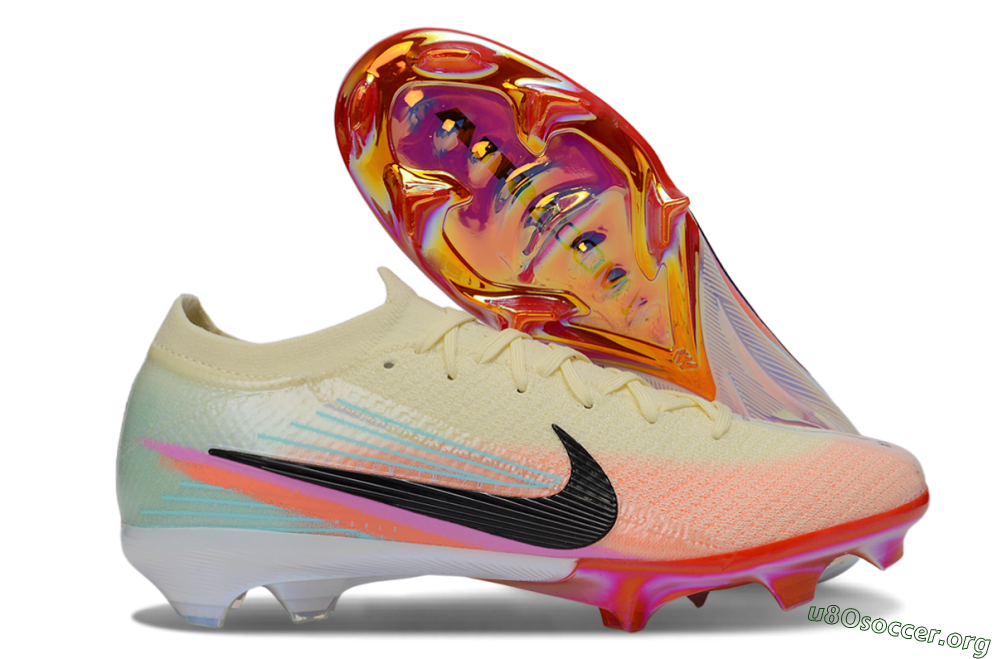 Nike Air Zoom Mercurial Vapor 16 Elite FG Football Boots - Cream/Sunset Peach/Golden Pulse 2