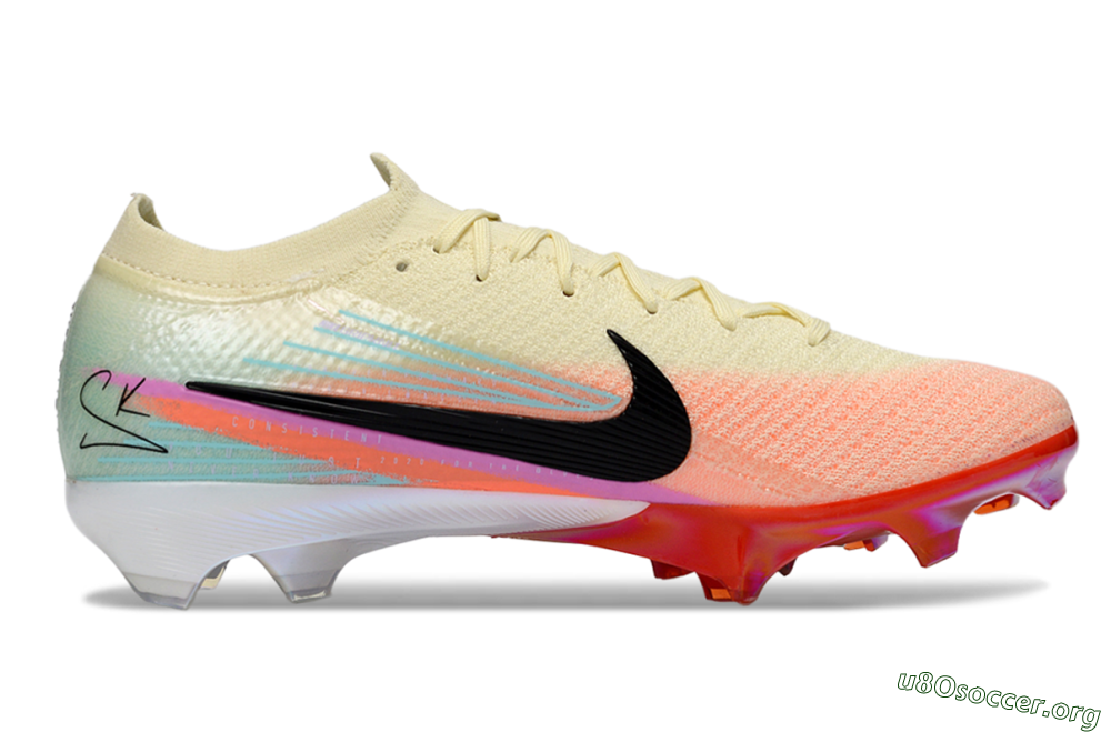 Nike Air Zoom Mercurial Vapor 16 Elite FG Football Boots - Cream/Sunset Peach/Golden Pulse 5