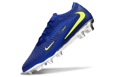 Nike Phantom 6 Low Elite FG Football Boots - Blue/Luminous Green/Metallic Silver