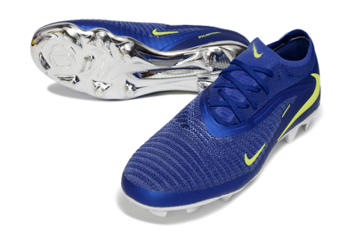 Nike Phantom 6 Low Elite FG Football Boots - Blue/Luminous Green/Metallic Silver