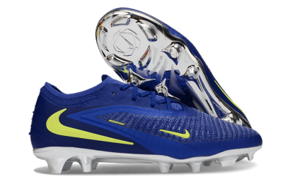 Nike Phantom 6 Low Elite FG Football Boots - Blue/Luminous Green/Metallic Silver