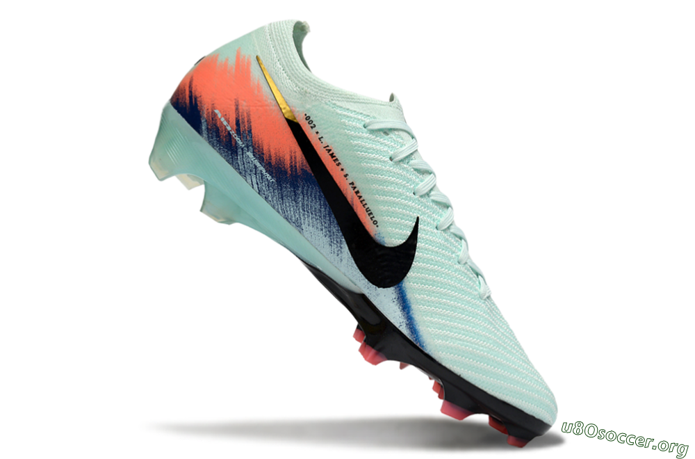 Nike Air Zoom Mercurial Vapor 16 Elite FG Football Boots - Aqua/Coral Pink/Navy Blue 4